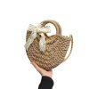 New Bohemian-style hand-held straw bag for cross-border women's bags in spring and summer, a forest-themed artistic and fashionable crossbody bag with a girlish heart Item Picture